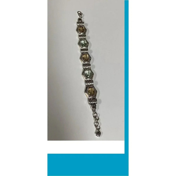 Brighton Silver Plated Bracelet Clear Crystals Beautiful Bracelet - Picture 10 of 11